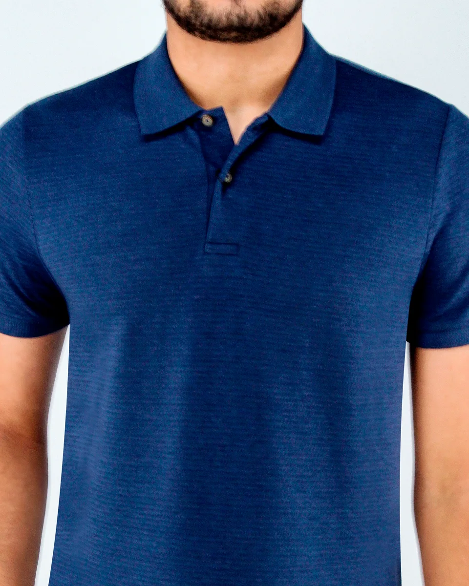 Ogochi polo mc casual slim malha trab 007520003 — AZUL (foto 1)