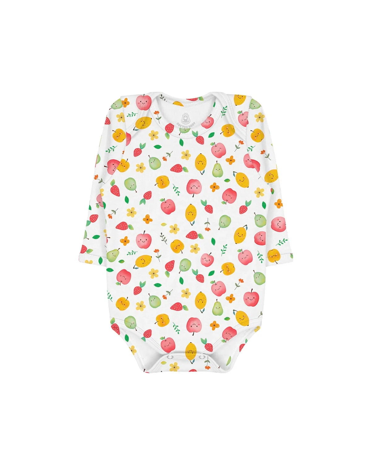 Doctor baby body manga longa estampa digital — FRUTINHAS (foto 1)