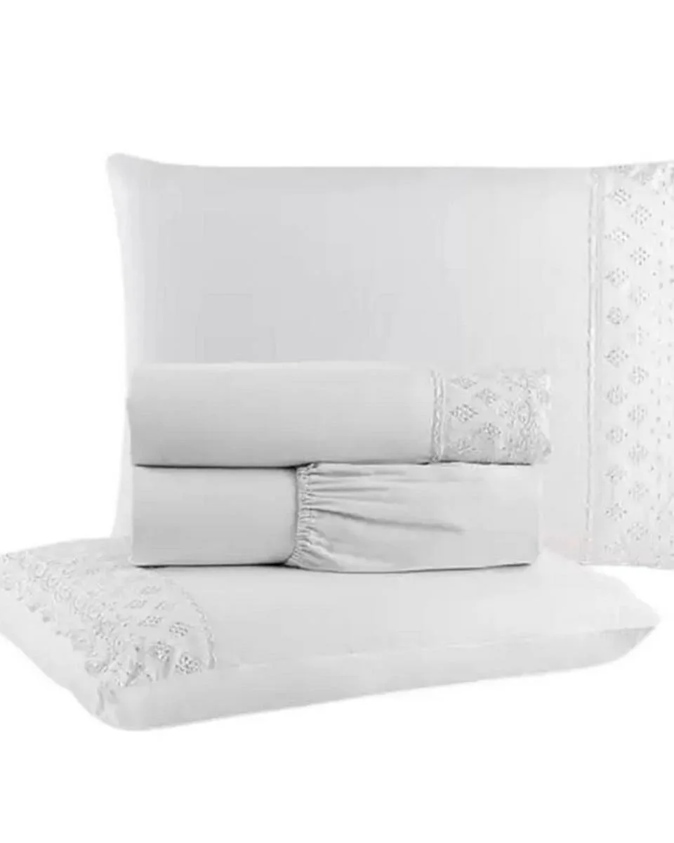 Rozac jogo cama golden bordado ingles (foto 2)