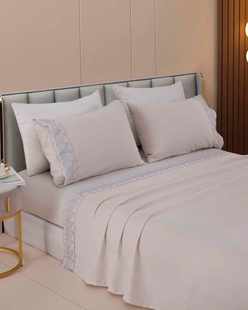 Rozac jogo cama golden bordado ingles (foto 4)