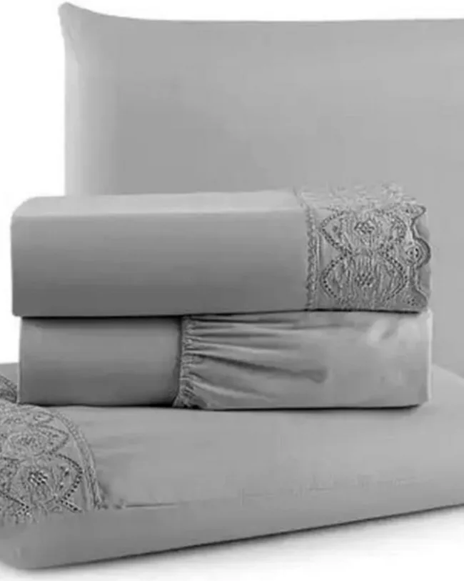 Rozac jogo cama golden bordado ingles (foto 1)