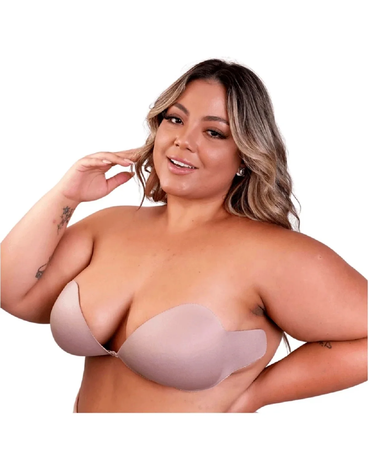 Invision.lov sutia basico silicone aderente 236 — CHOCOLATE (foto 1)