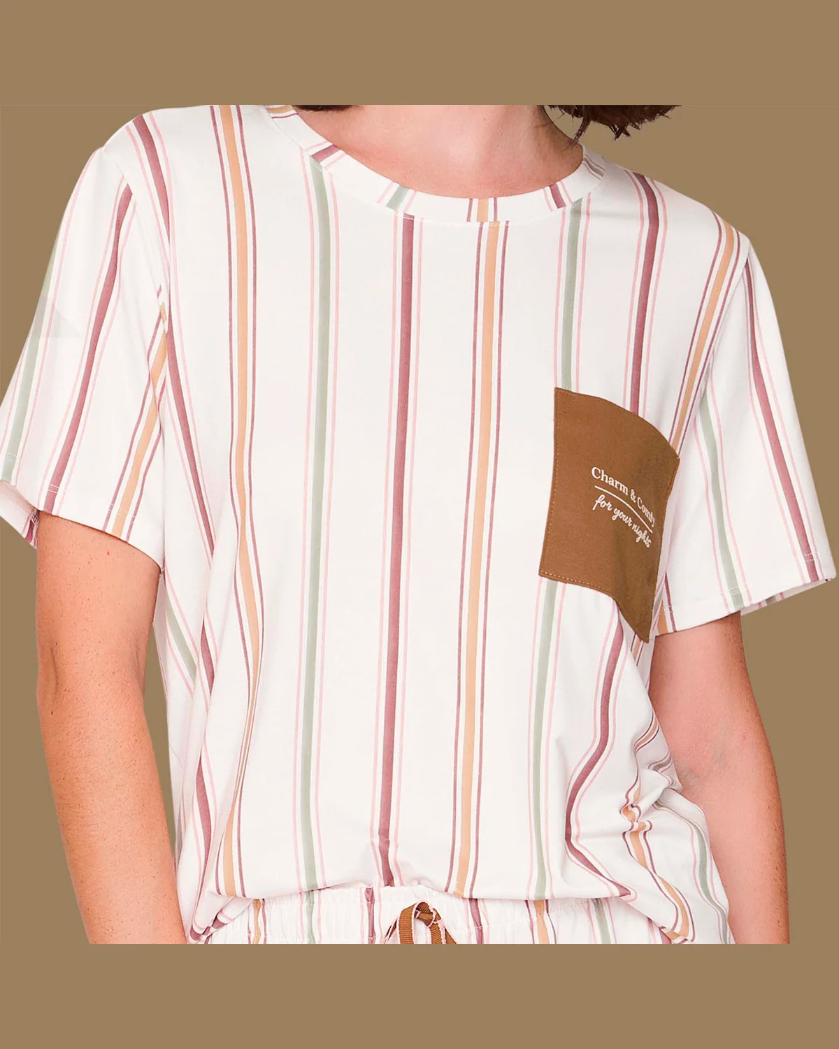 Lua luá pijama casual night breeze — LISTRADO (foto 2)