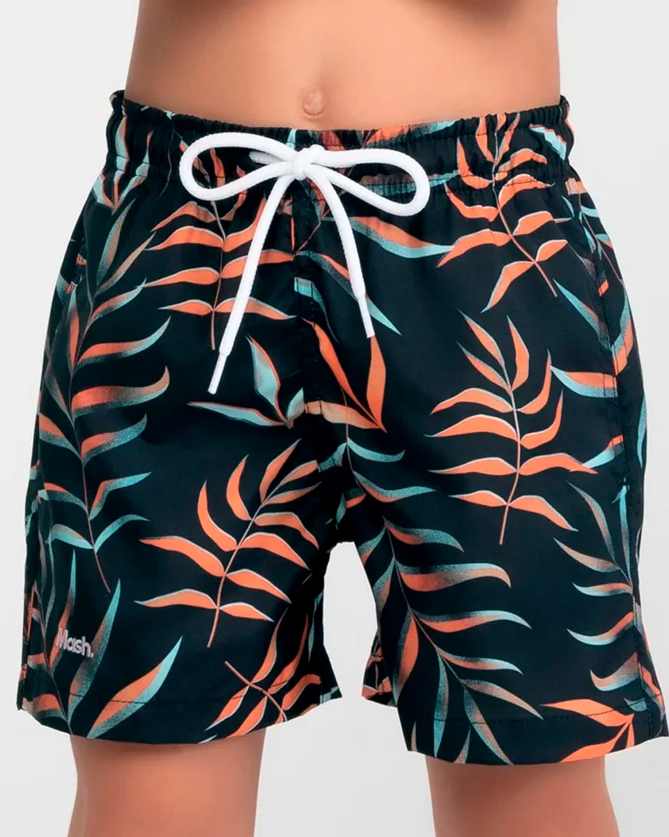 Mash short inf estampado 619.51 — FOLHAGEM PRETO (foto 3)
