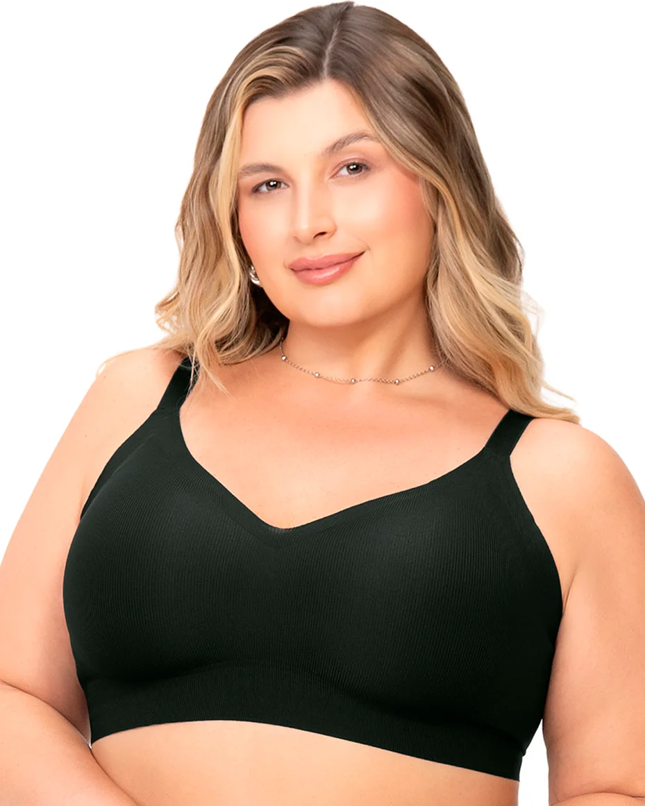 Zee rucci sutia laser plus size termofusionado reforcado alcas largas bojo fixo zr0303040 — PRETO (foto 1)
