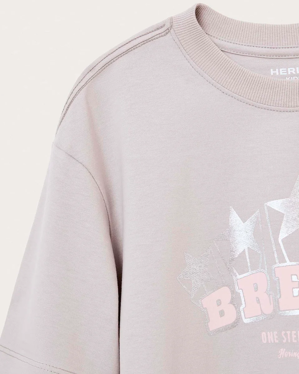 Hering blusa infantil menina super cotton estampada 5g8t — CINZA (foto 3)