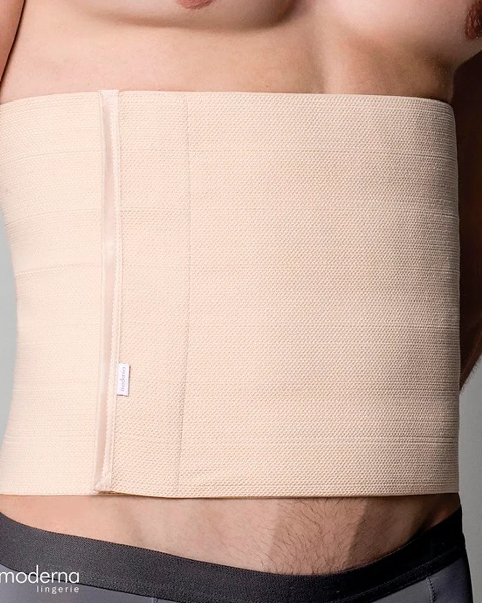 Cinta moderna faixa abdominal masc com fechamento em velcro — CHOCOLATE (foto 2)