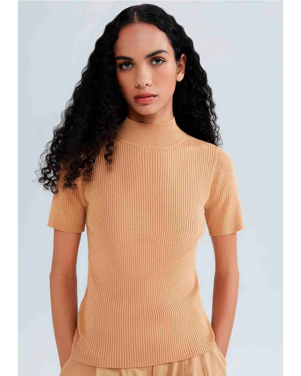 Hering blusa fem k5g4 — BEGE AREIA (foto 5)