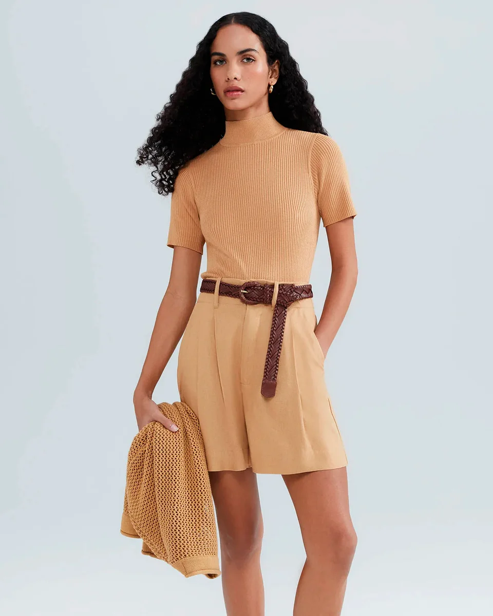 Hering blusa fem k5g4 — BEGE AREIA (foto 4)