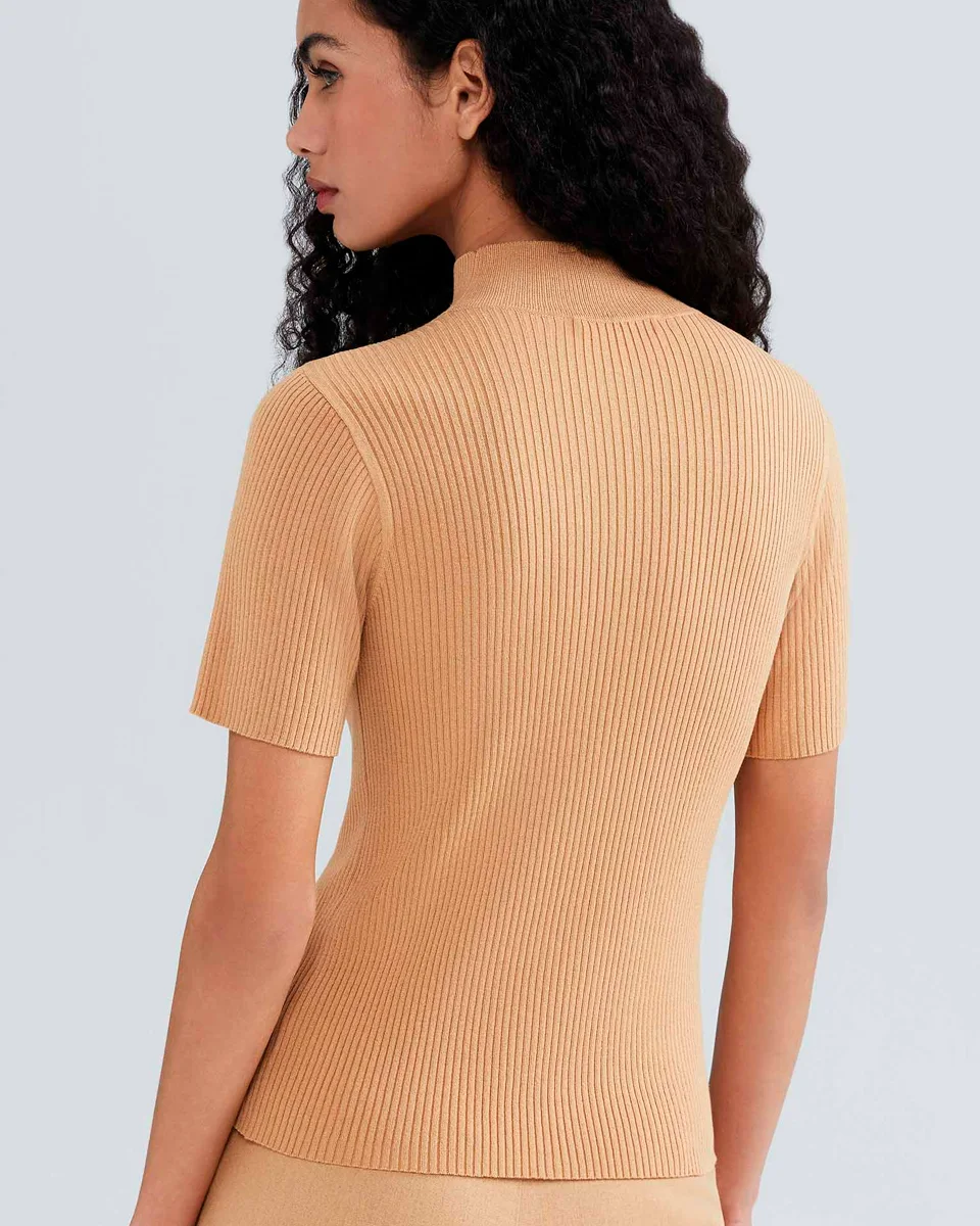 Hering blusa fem k5g4 — BEGE AREIA (foto 2)
