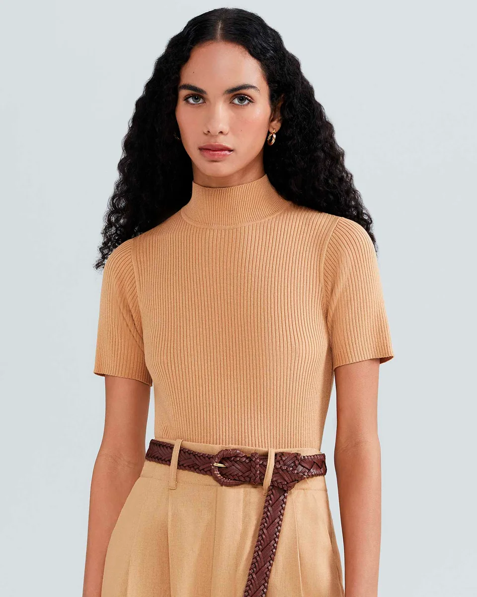 Hering blusa fem k5g4 — BEGE AREIA (foto 1)
