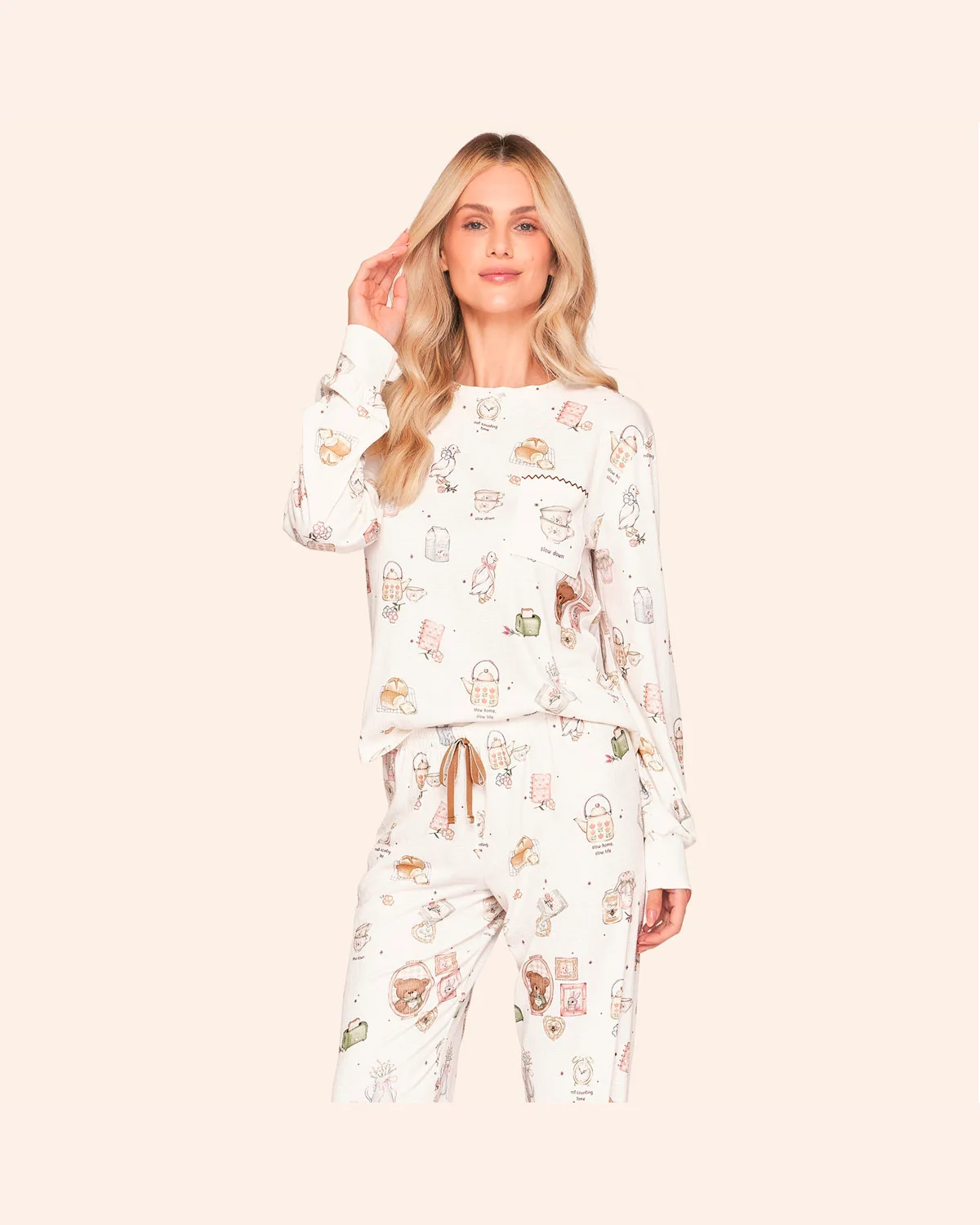 Lua luá pijama comfort village days — OFF WHITE (foto 1)