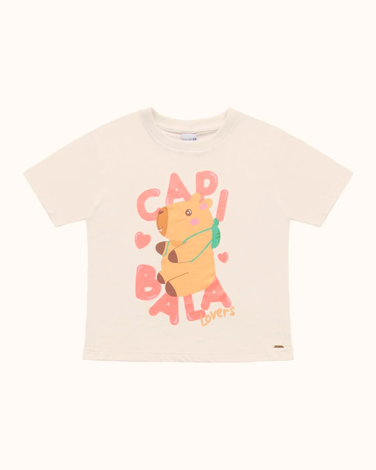Fakini blusa infantil em malha feminina 10.25.03220 — BAUNILHA (foto 1)