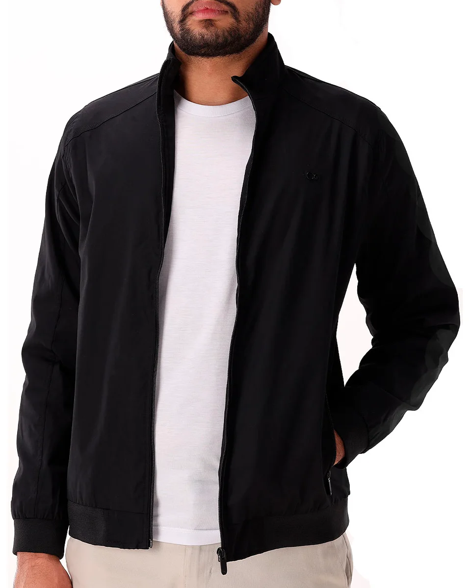 Ogochi jaqueta com ziper 026490010 — PRETO (foto 1)
