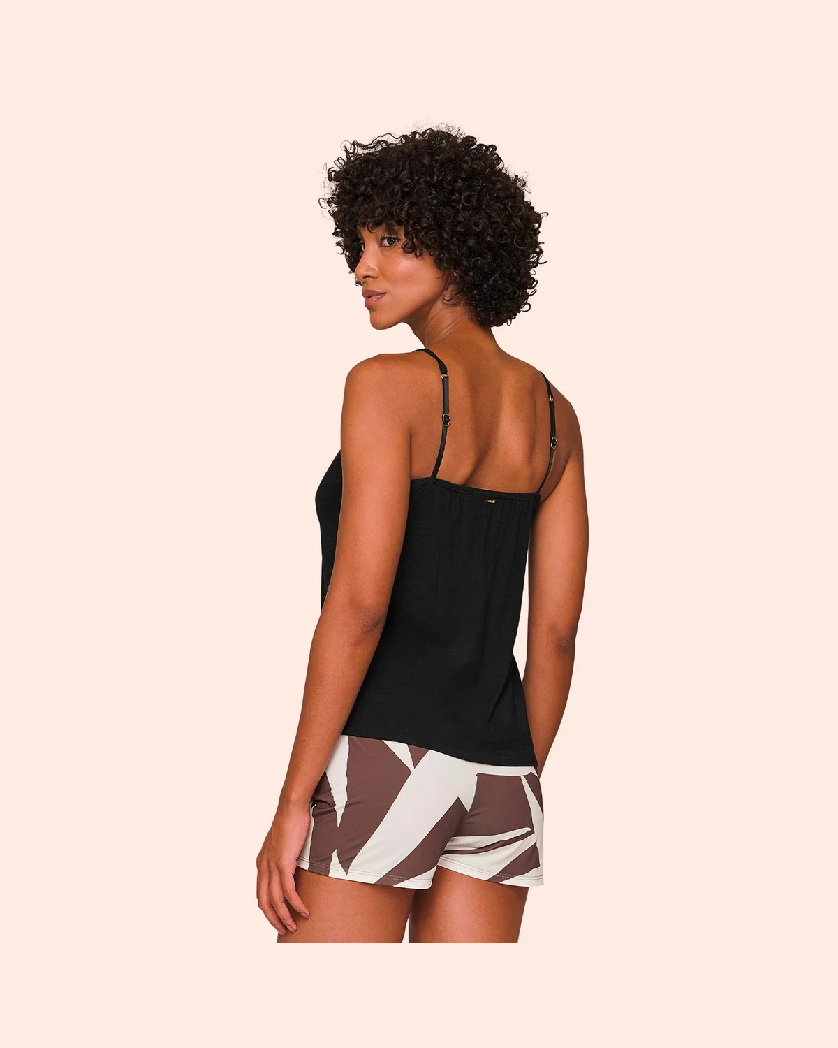 Lua luá short doll especial date shadows — PRETO/OFF/MARROM (foto 2)