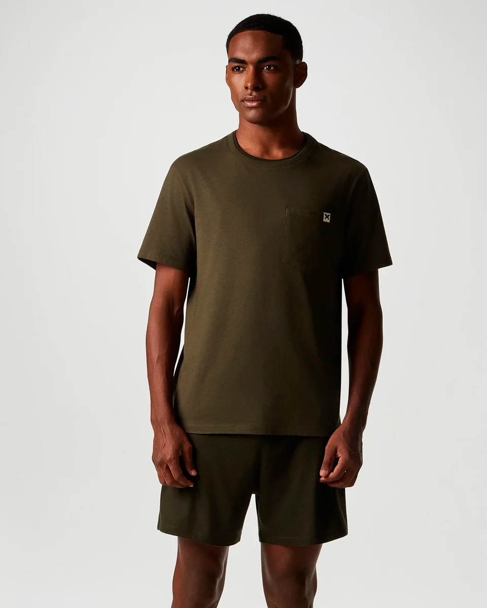 Hering pijama curto masculino com bolso 7c26 — VERDE (foto 1)