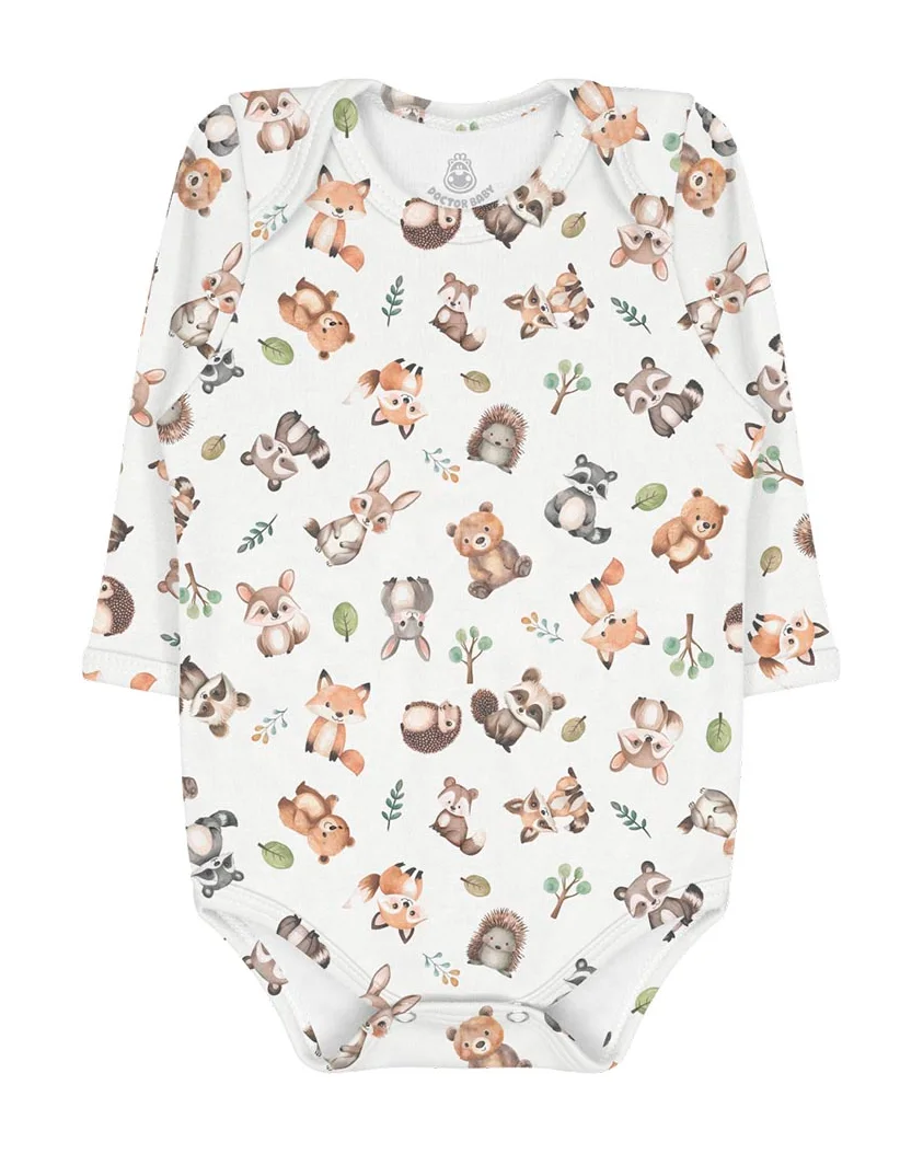 Doctor baby body manga longa estampa digital — FLORESTA (foto 1)