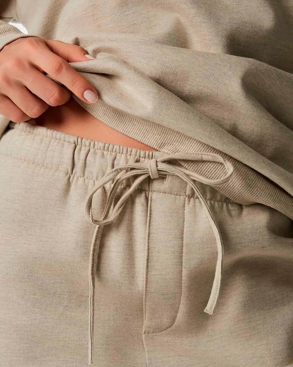 Hering pijama longo unissex em moletom peluciado 7ce8 — BEGE (foto 2)