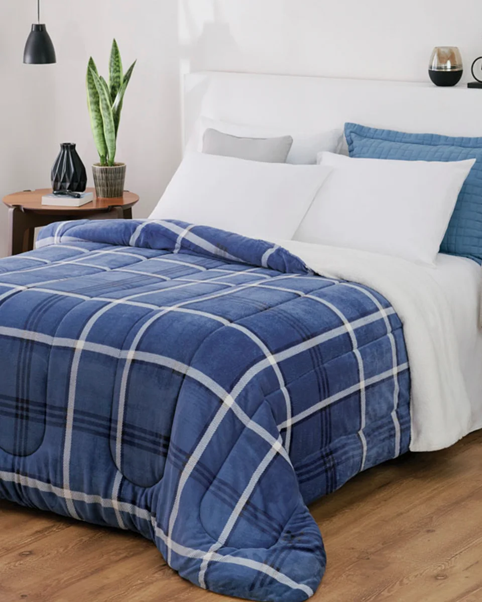 Casa com casa coberdrom dupla face estampado — ESQUADRO (foto 1)