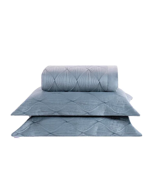Juma cobre leito carrara percal 400 fios — CINZA (foto 1)
