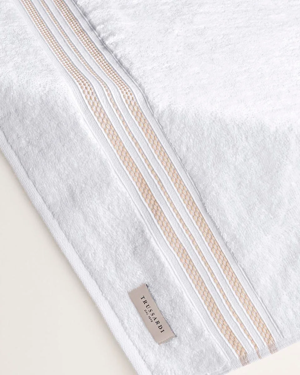 Trussardi toalha barberine – banho — BRANCO/NOCCIOLA (foto 3)