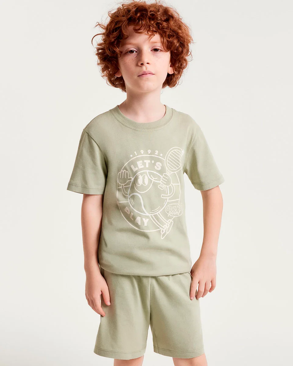 Hering pijama infantil menino curto com estampa 56dx — VERDE (foto 3)