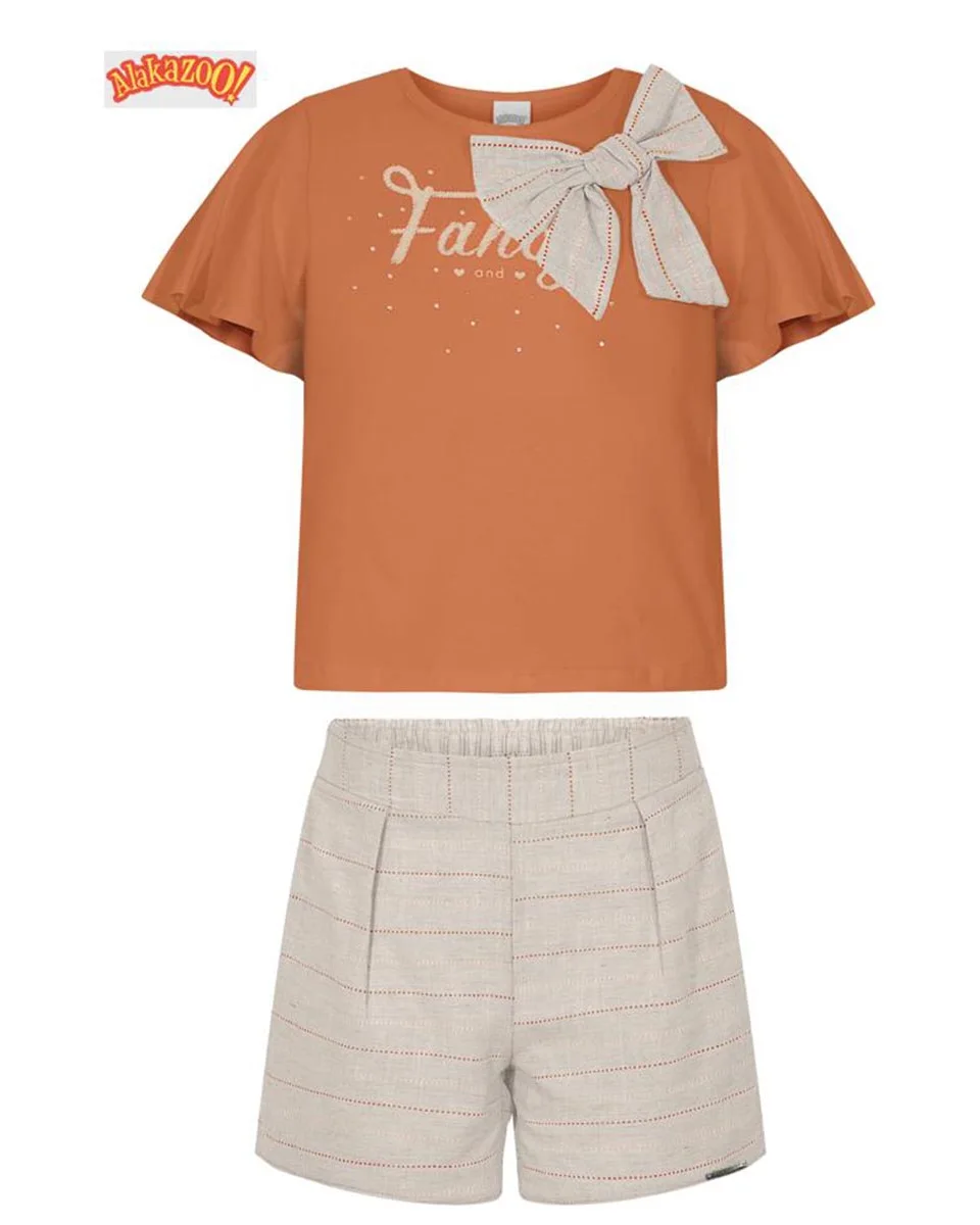 Alakazoo conjunto shorts malha cotton/t.sorelle a5225 (foto 1)