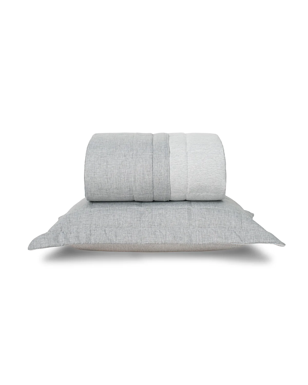 Lavive cobre leito linho dupla face 03 pcs poliester — CINZA URBANO (foto 1)