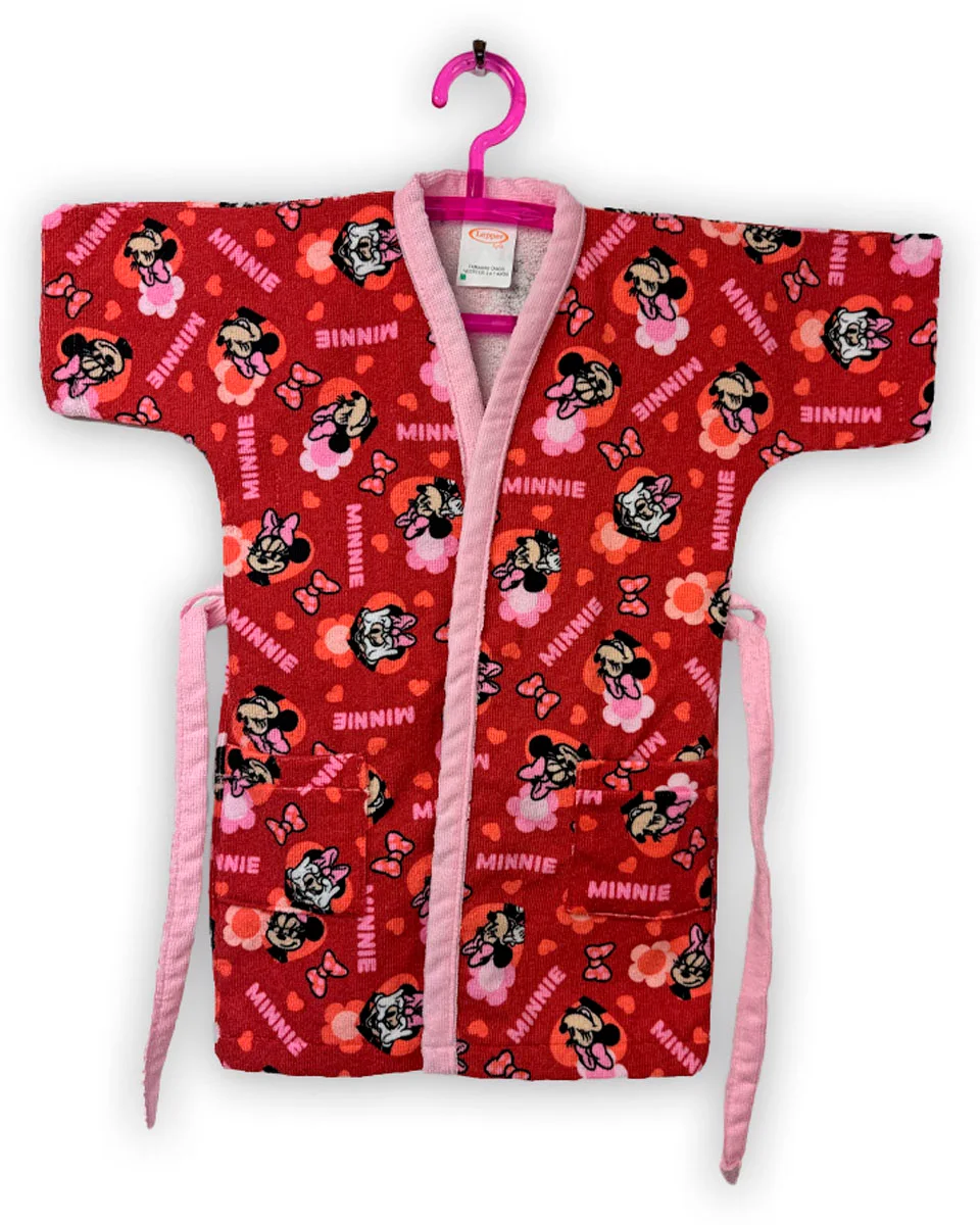 Lepper roupao aveludado infantil quimono estampado minnie mouse — VERMELHO/ROSA (foto 2)