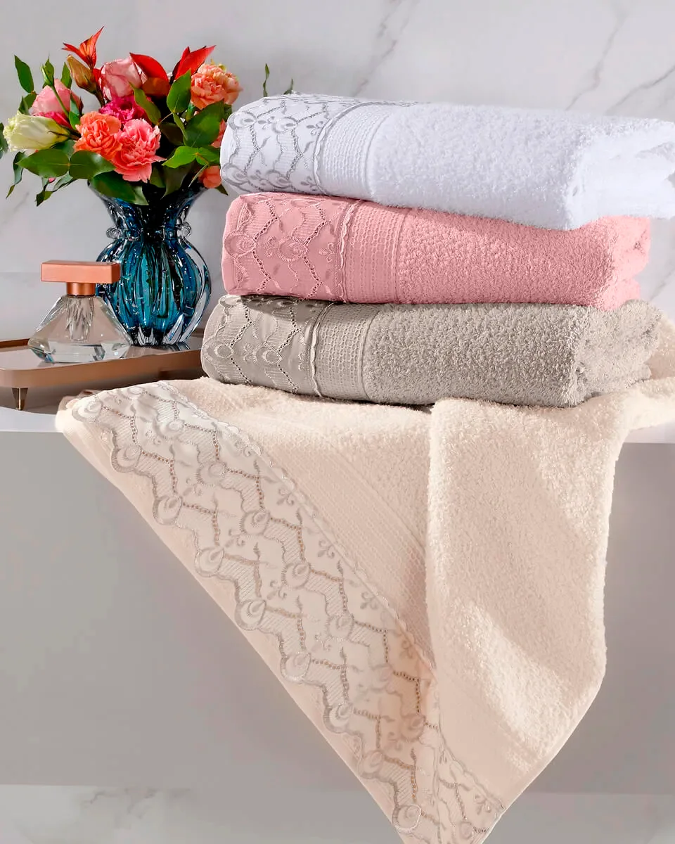 Buettner toalha melody com renda elen – banho — FENDI (foto 2)