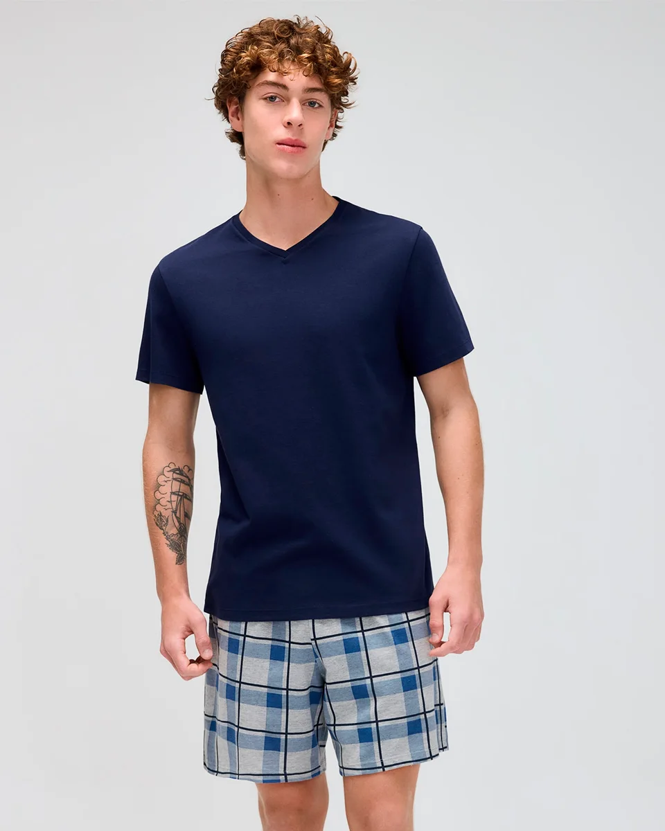 Hering pijama curto masculino com samba canção 76wx (foto 1)