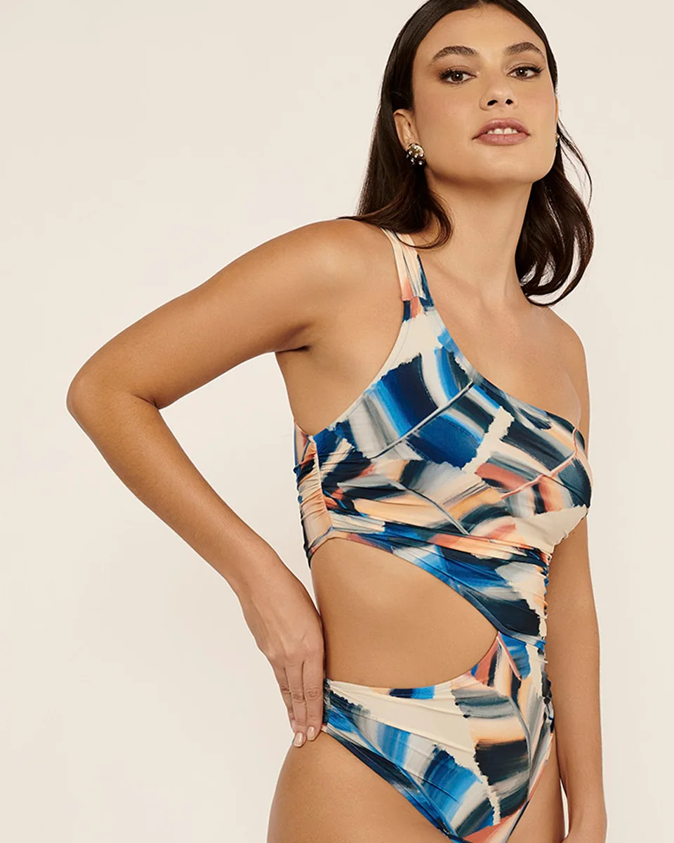 Belles beachwear maio assimetrico aurabela — ESTAMPA ELISE (foto 1)