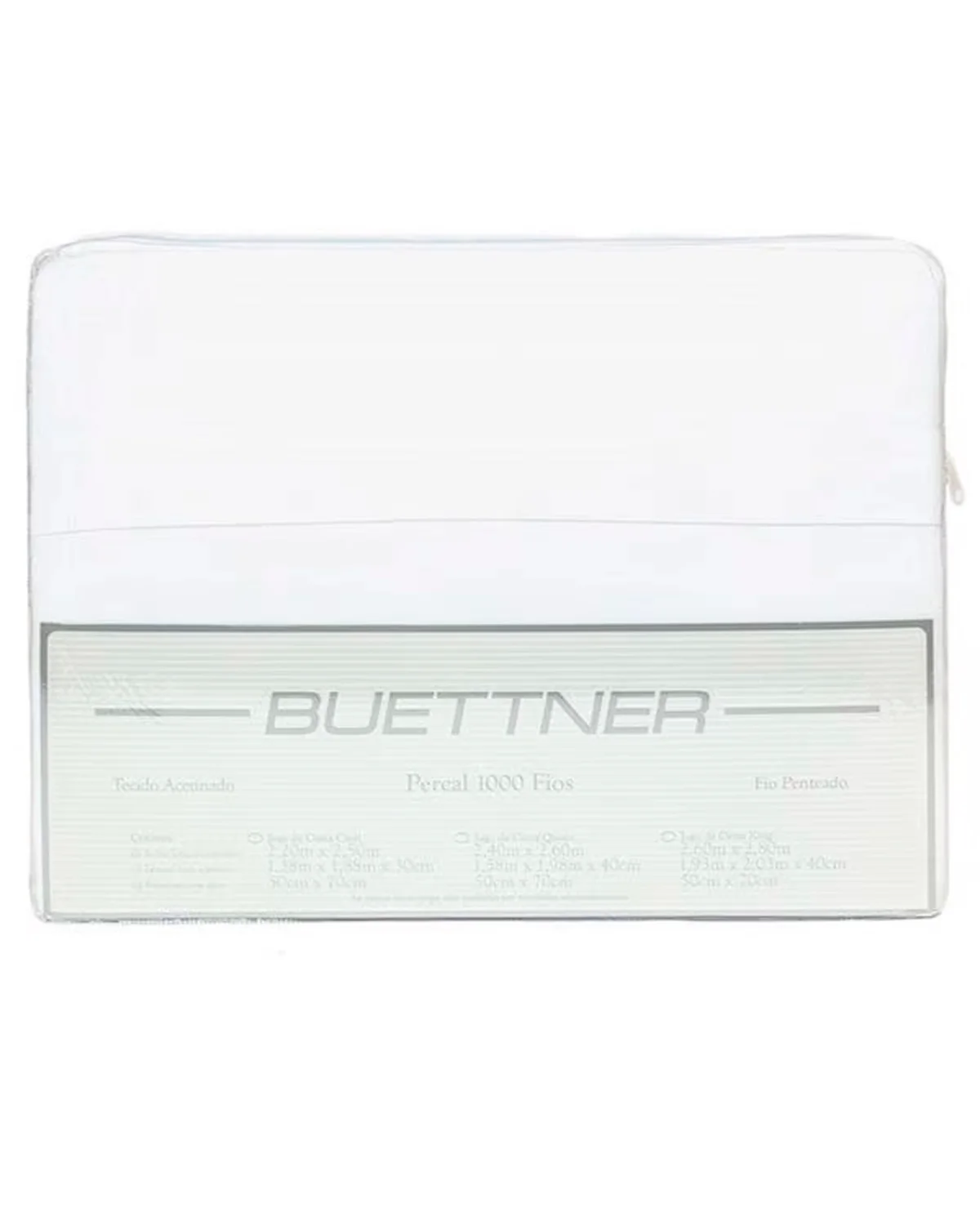 Bouton jogo cama percal 1000 fios — BRANCO (foto 3)