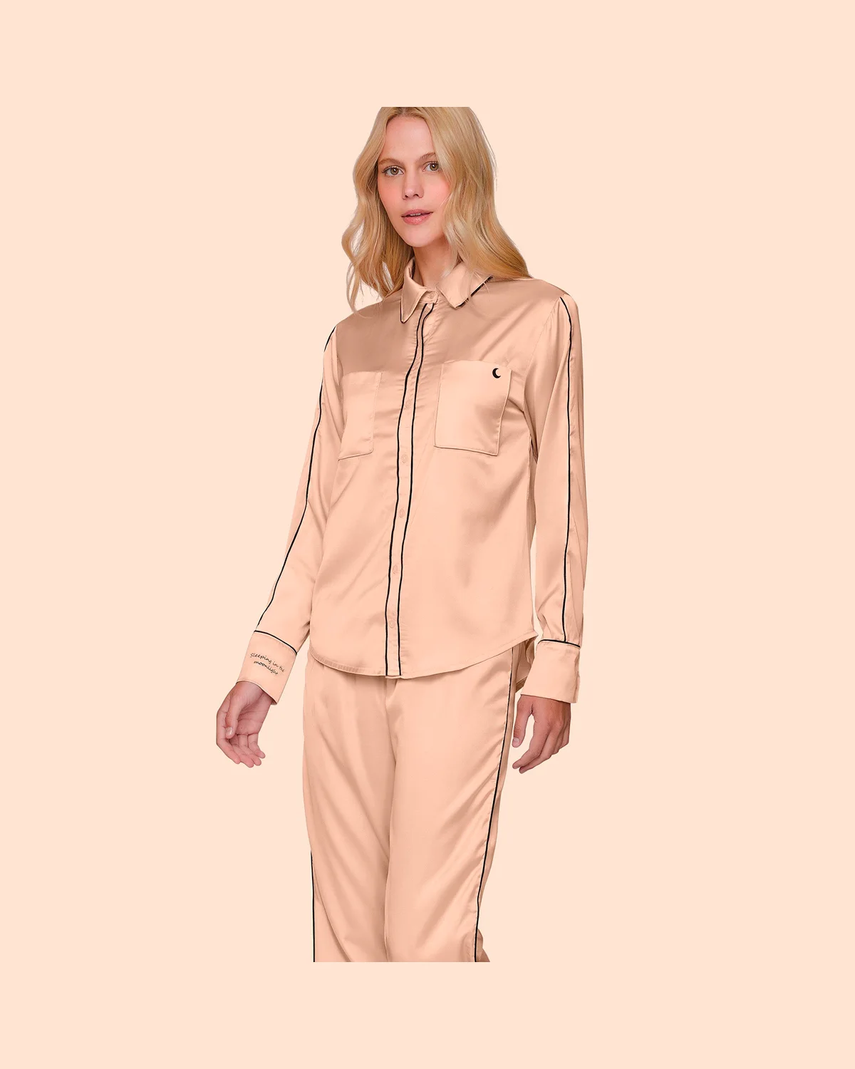Lua luá pijama aberto classic elegance — GOLD (foto 1)
