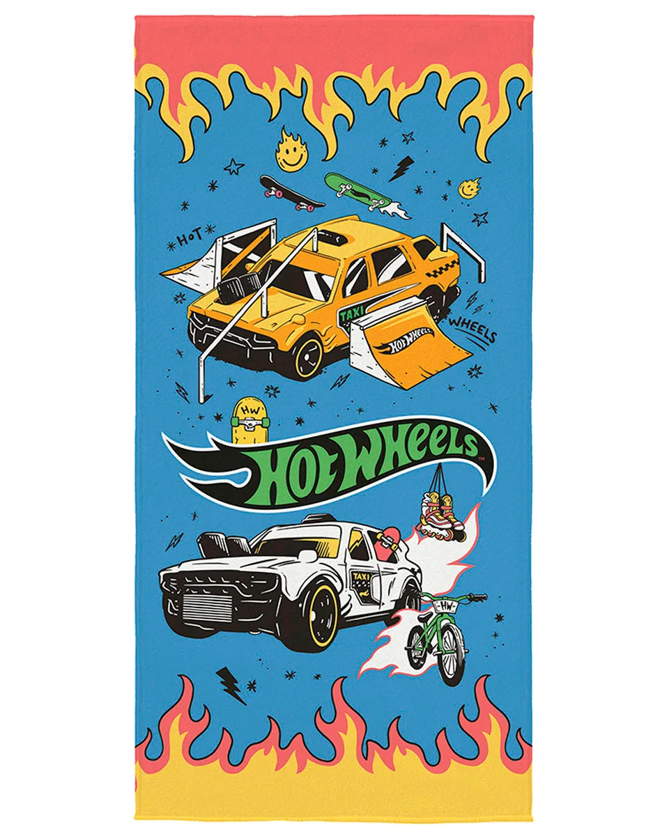 Lepper toalha aveludada estampada infantil hot wheels — TAXI (foto 1)