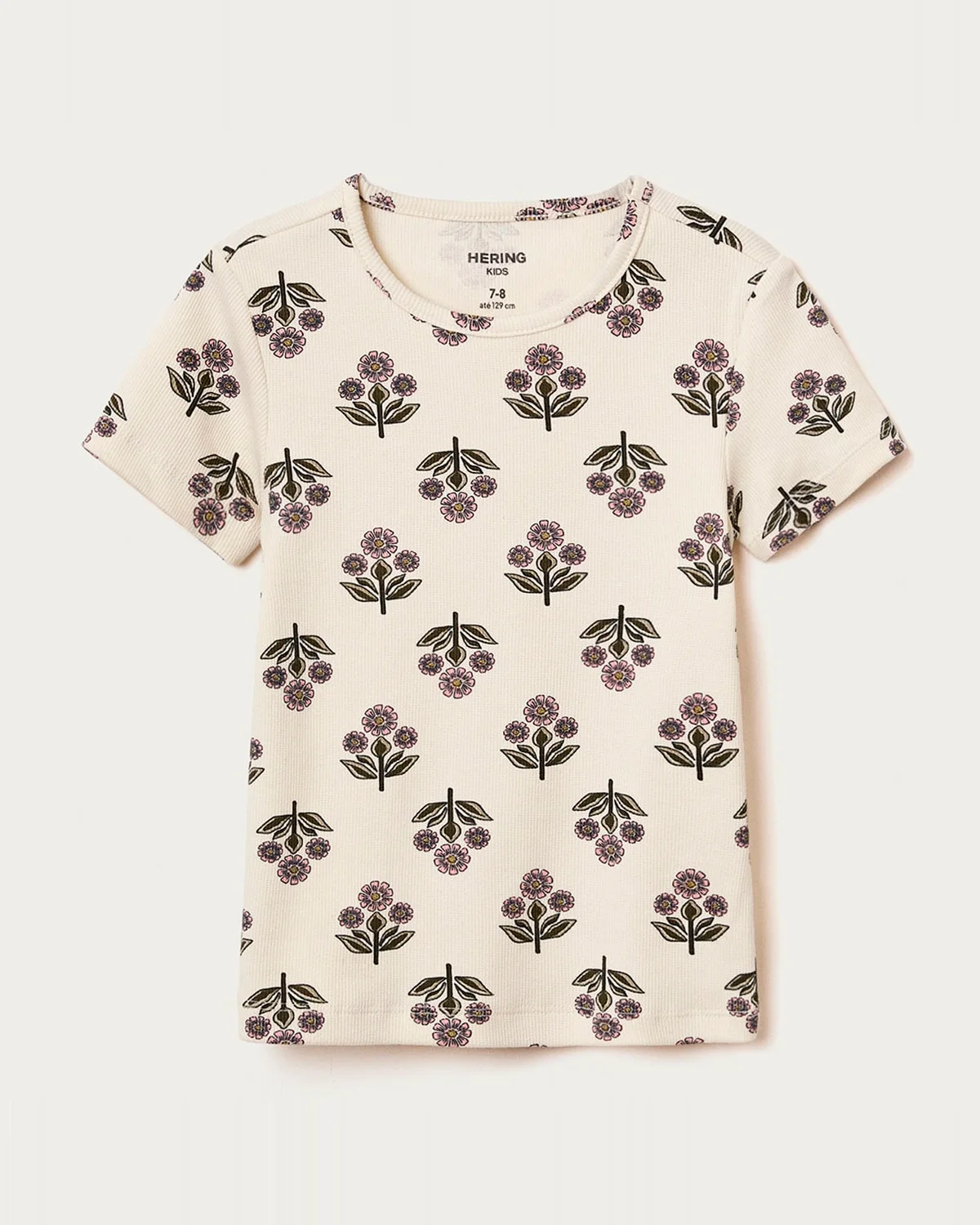 Hering blusa infantil menina manga curta em ribana estampada 5d1m (foto 13)