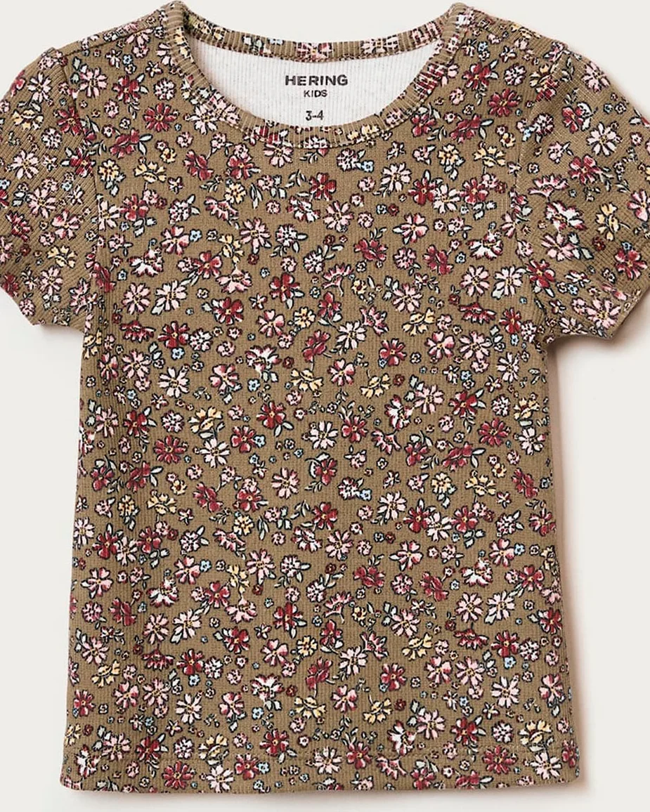 Hering blusa infantil menina manga curta em ribana estampada 5d1m (foto 4)