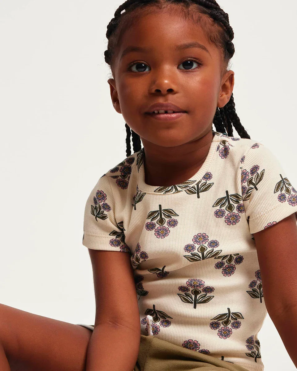 Hering blusa infantil menina manga curta em ribana estampada 5d1m (foto 3)