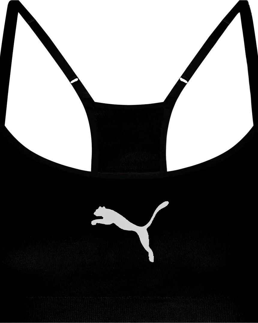 Puma top com bojo e regulador sem costura — PRETO (foto 1)