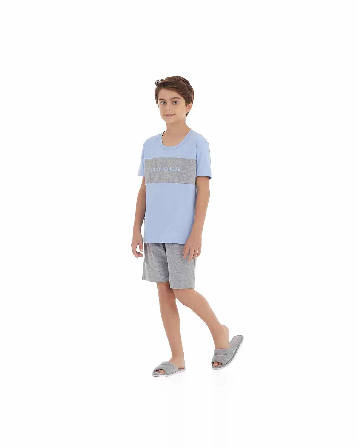Sensare pijama masculino infantil believe 13415 — AZUL/CINZA (foto 1)