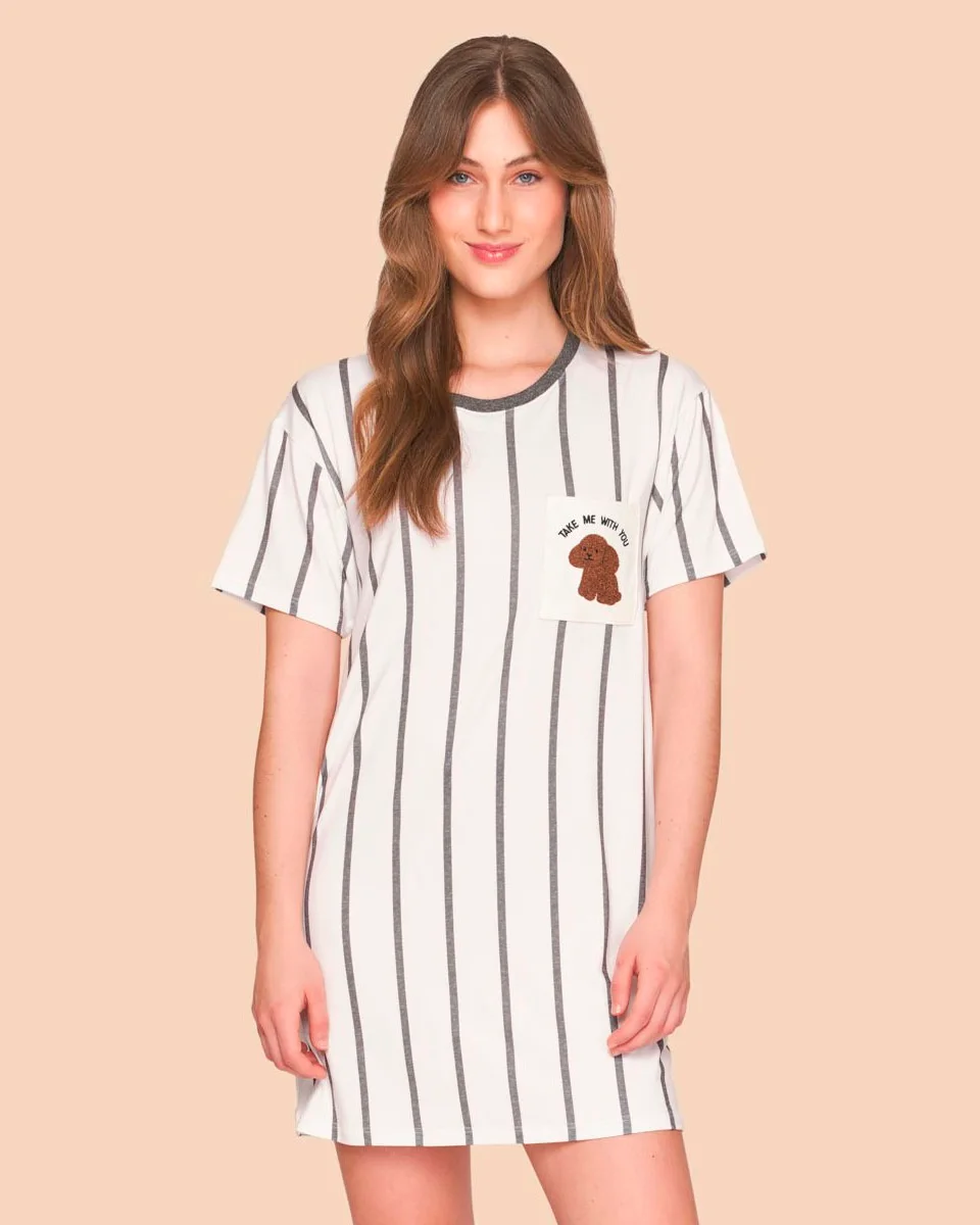 Lua luá camisetao take me with you — OFF/CINZA (foto 1)