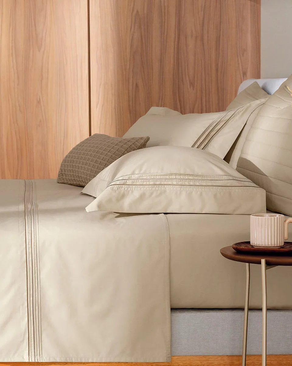 Trussardi jogo de cama menfi — BRANCO/BEGE (foto 4)