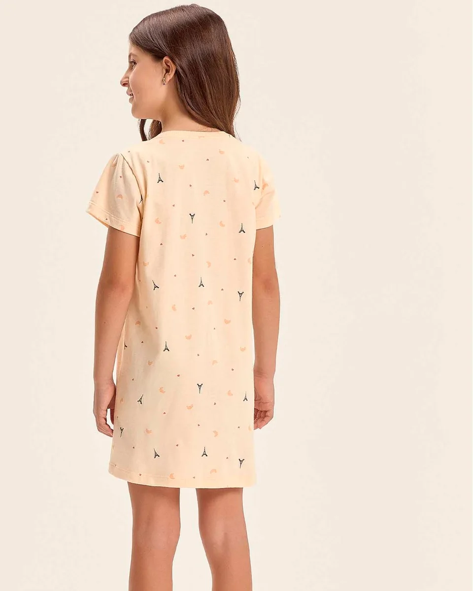 Cor com amor camisola infantil feminino — PESSEGO (foto 2)