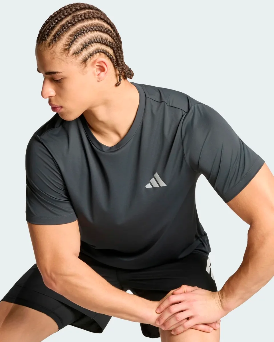 Adidas camiseta corrida essentials kg3190 — CARBON (foto 4)