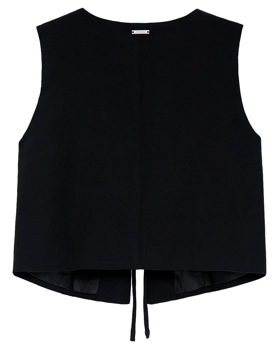 Malwee colete cropped amarracao 1000129002 — PRETO (foto 2)