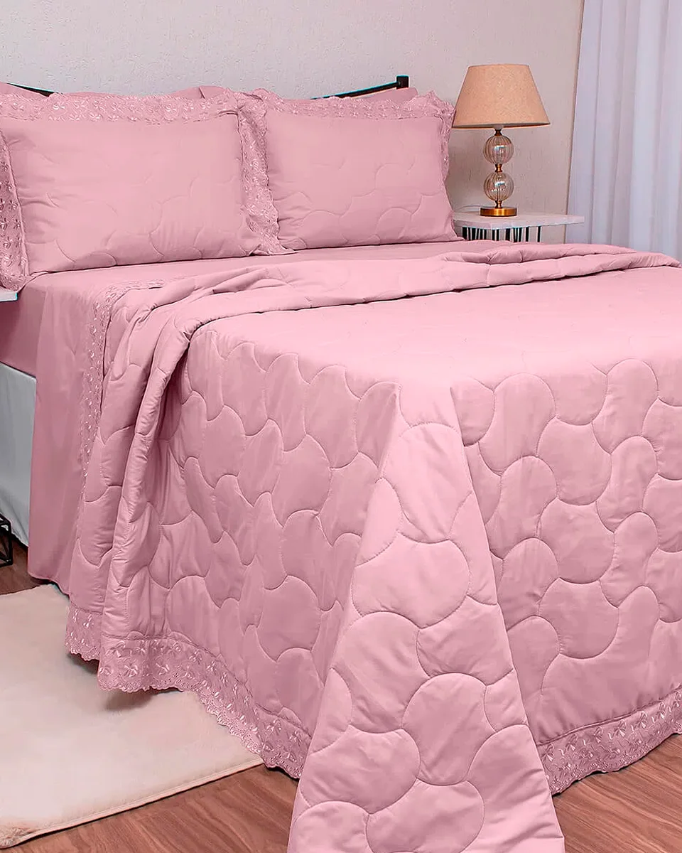 Buettner cobreleito sonata renda naira — ROSA (foto 1)