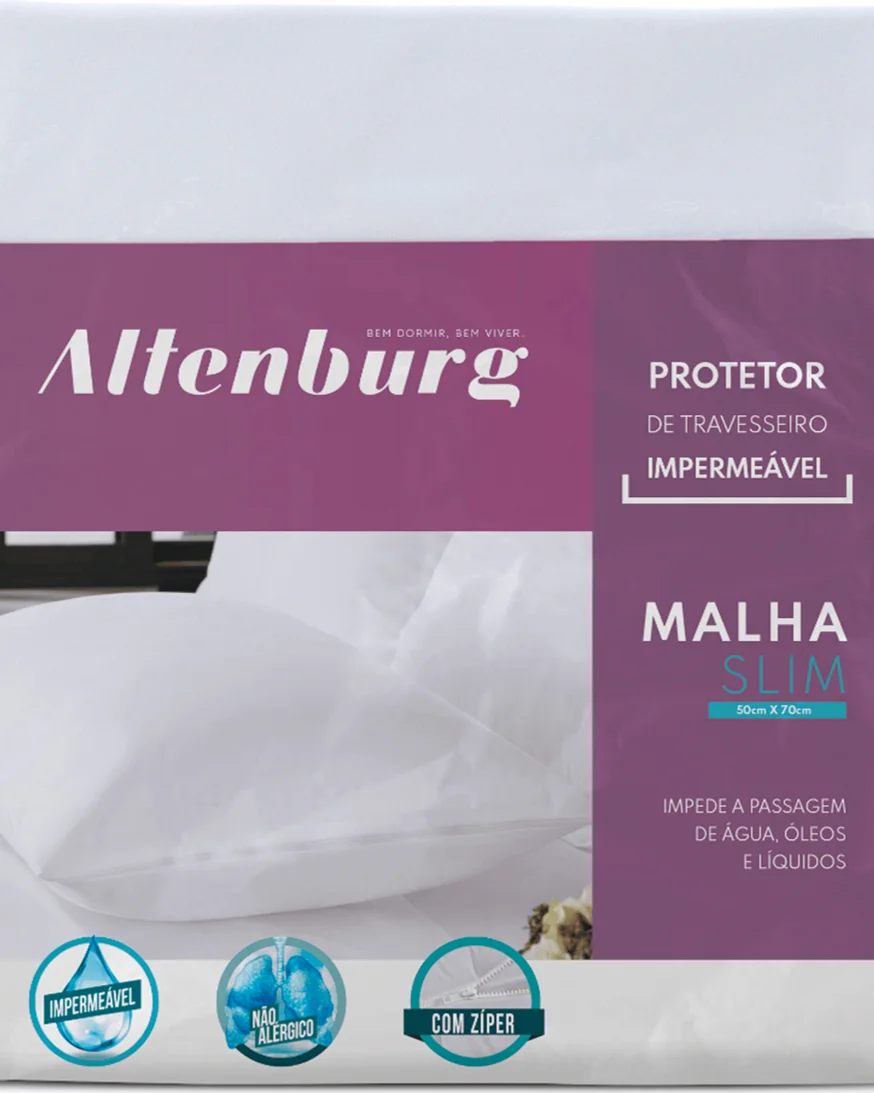 Altenburg protetor de travesseiro protect malha slim — BRANCO (foto 1)