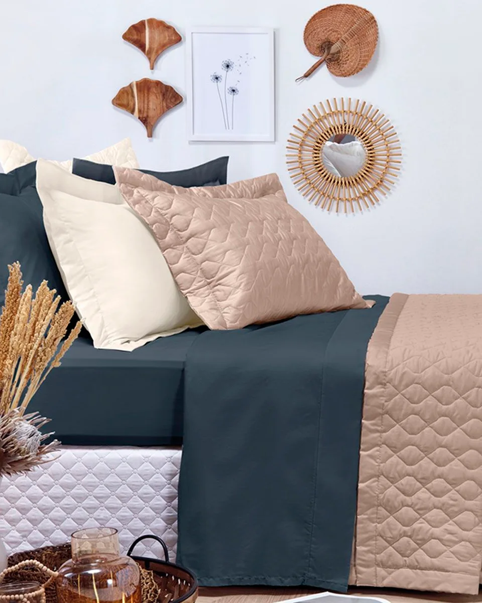 Altenburg jogo roupa cama liso 300 fios — DARK BLUE (foto 1)