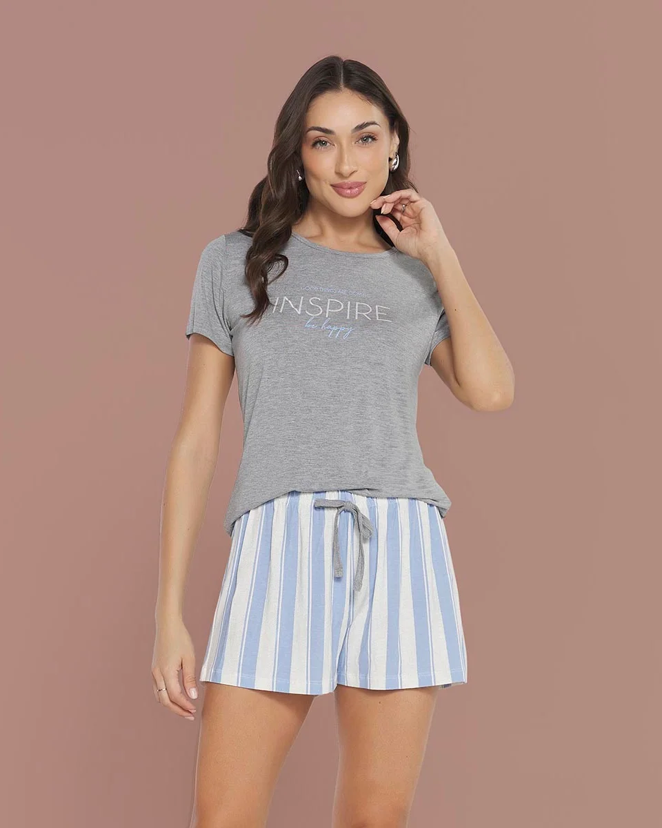 Sensare shortdoll fem adulto 130021 — MESCLA/ESTAMPADO (foto 1)