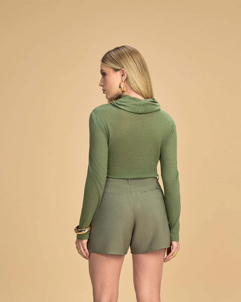 Kacolako shorts fem casual collor k49929 — ARMY GREEN (foto 2)